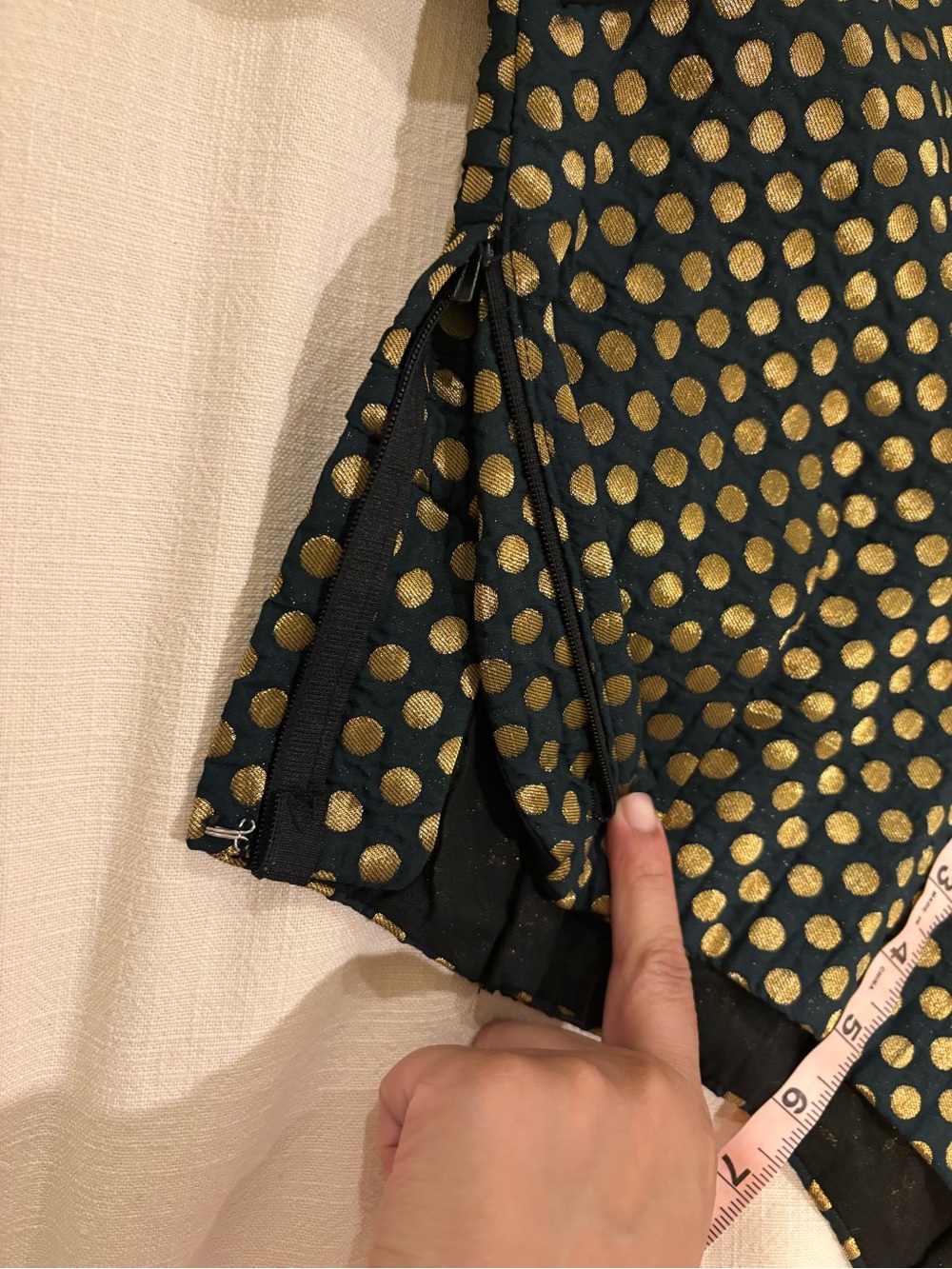 Black & Gold Polka Dot Women’s Saree Blouse
